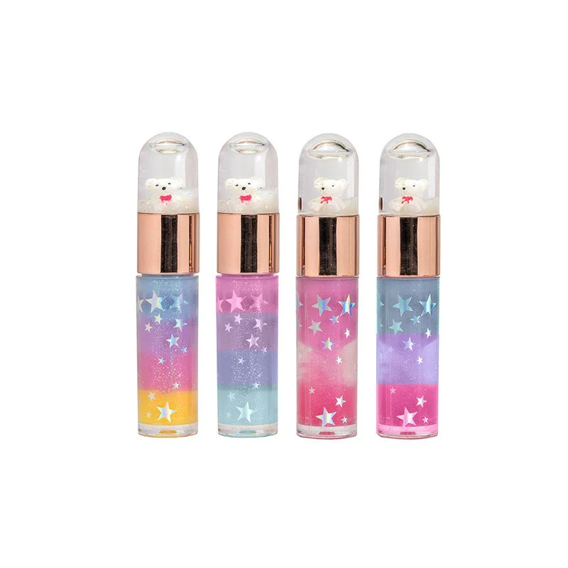 Bear Lip Gloss Glitter Effect