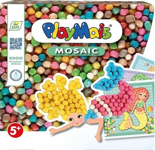 Μωσαϊκό Playmais Mosaic Dream Mermaid με Κάρτες & Σφουγγάκια Σετ 6τμχ